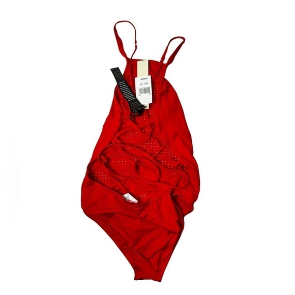 NWT Vitamin A Red High Neck Maillot Vermillion - Picture 3 of 6